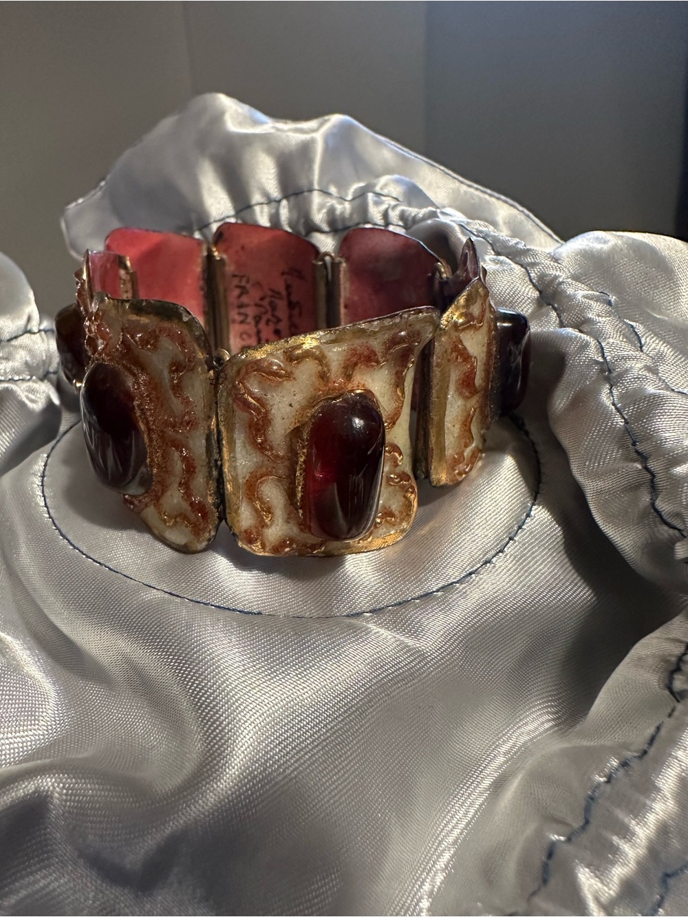 Very rare 1960’s Andre Bazot Copper and Enamel Bracelet